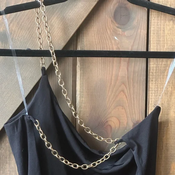 Windsor Black Women’s Bodysuit with Chain Detail - Picture 5 of 5